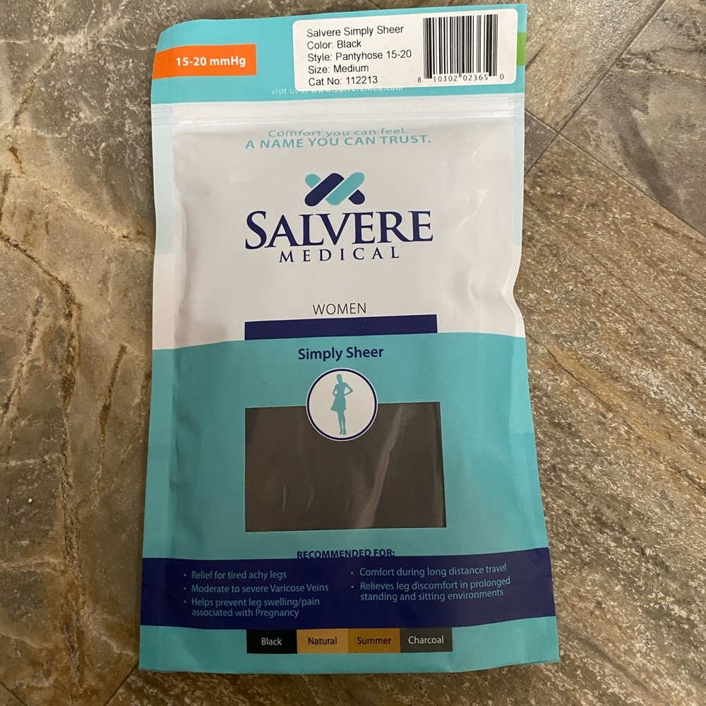 Salvere compression pantyhose size M Black